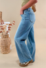 Play It Cute Low Rise Wide Leg Jeans