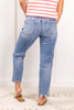 Fatal Attraction Mid Rise Cropped Straight Leg Lovervet Jeans