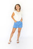 Baby Blues Mid Rise Frayed Hem Judy Blue Shorts