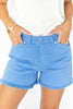 Baby Blues Mid Rise Frayed Hem Judy Blue Shorts