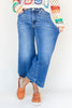 Shine On Mid Rise Clean Crop Denim Jeans