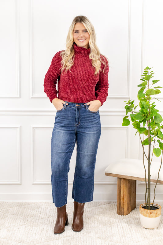 Market Morning Wide Crop Judy Blue Jeans