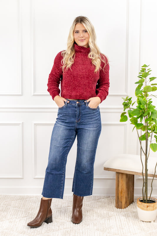 Market Morning Wide Crop Judy Blue Jeans