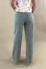 Olive Obsession Wide Leg Seam Detail Jeans in Faded Olive
