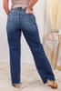 Judy Blue Reg/Plus Sparks Fly Button Fly Wide Leg Jeans