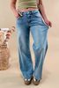 Play It Cute Low Rise Wide Leg Jeans