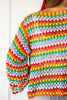 Rainbow Reef Knit Cardigan Sweater