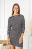 Parisian Pinstripe Dolman Dress