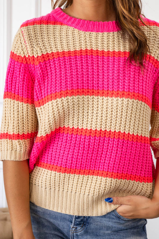 Canyon Glow Bright Stripe Sweater