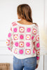 Pink Posies Cardigan Sweater