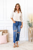 Hard to Handle Relaxed Fit Cuffed Jeans