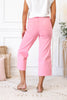 Tickled Pink Tummy Control Crop Wide Leg Judy Blue Jeans