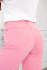 Tickled Pink Tummy Control Crop Wide Leg Judy Blue Jeans