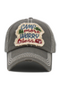 Camp More Worry Less Washed Vintage Ballcap