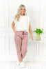 Rosy Glow High Rise Jogger Mica Denim