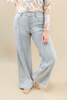 Slay the Gray Front Seam Wide Leg Jeans