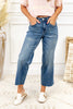 Keepin' It Real Cropped Wide Leg Judy Blue Jeans