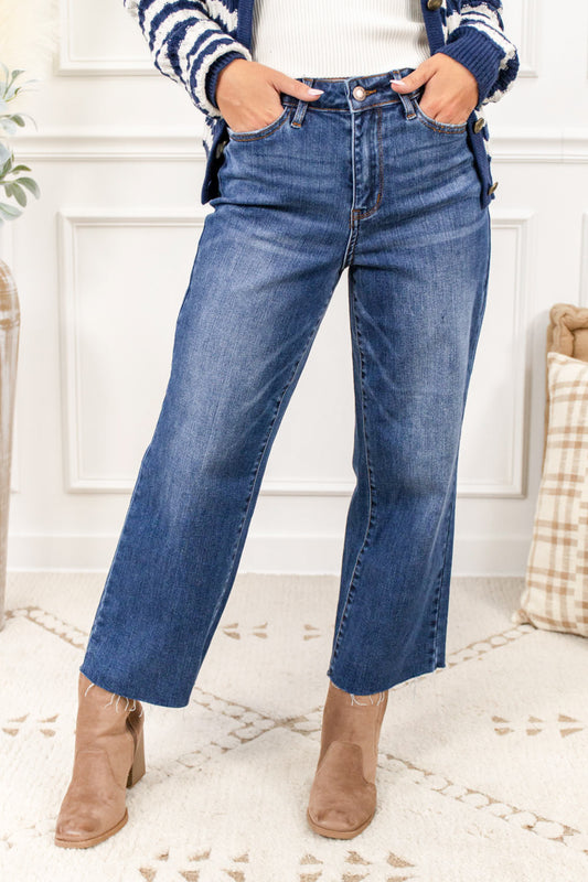 Market Morning Wide Crop Judy Blue Jeans