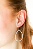 Shimmering Waterfall Teardrop Hoop Earrings