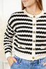 Beauty & Brains Striped Knit Cardigan