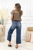 Country Dawn Tummy Control Wide Crop Judy Blue Jeans