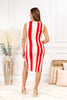 Fifth Avenue Stripes Bodycon Knit Dress