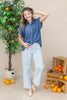 Effortless Icon Short Sleeve Button Down Blouse