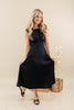 Cool Romance Sleeveless Empire Waist Pleated A-Line Midi Dress