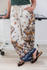Floral Affair Floral Print Satin Flowy Wide Leg Pants