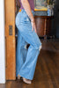 Hidden Gem High Rise Wide Leg Distressed Jeans