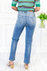 Vintage Wash Thermal Straight Jeans