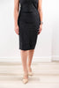 Girls Night Lace Overlay Knee Length Pencil Skirt