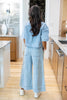 Cloud Nine Wide Leg Capri Jeans