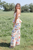 Floral Edge Sleeveless Floral Eyelet Cotton Peplum Top