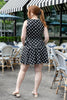 Midnight Confetti Black Polka Dot Sleeveless Mini Dress
