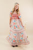Flirt Alert Puff Sleeve Multi Floral Maxi Dress