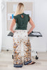 Floral Affair Floral Print Satin Flowy Wide Leg Pants
