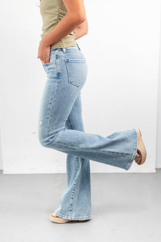Make Your Mark Low Rise Flare Jeans