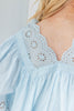 Graceful Luxe Scalloped Eyelet Babydoll Top