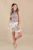 Budding Romance Floral Print Ruffle Skirt