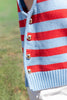 Tidal Twirl Striped Sleeveless Cotton Knit Tank
