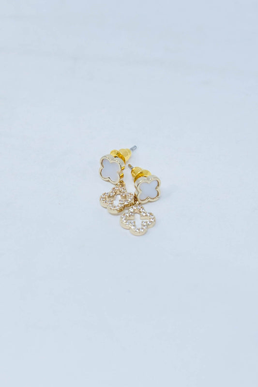 Clover Crush Double Quatrefoil Drop Earrings