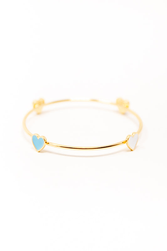 Love In Gold Bangle Bracelet