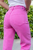 Pretty In Pink Tummy Control Crop Jeans