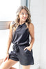 Chill Days Sleeveless Drawstring Waistband Romper