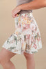 Budding Romance Floral Print Ruffle Skirt