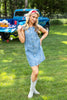 Denim Diva Light Wash Button Down Shift Dress
