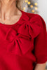 Sugar Bows Puff Sleeve Bow Detail Sweater