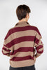 Good Mood Striped V-Neck Rugby Sweater