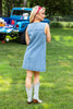 Denim Diva Light Wash Button Down Shift Dress